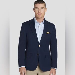 Tommy Hilfiger Classic Navy Blue Blazer with Gold Accents